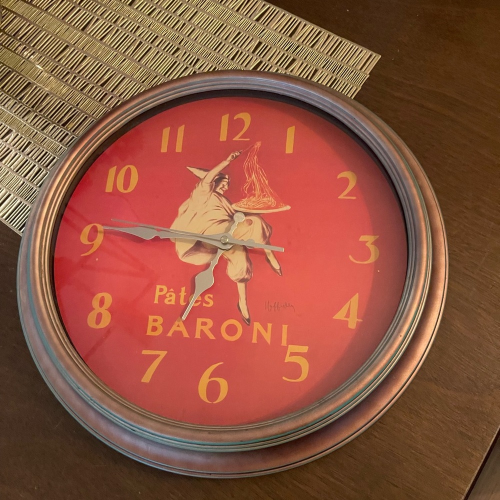 Retro Red and Yellow Wall Clock